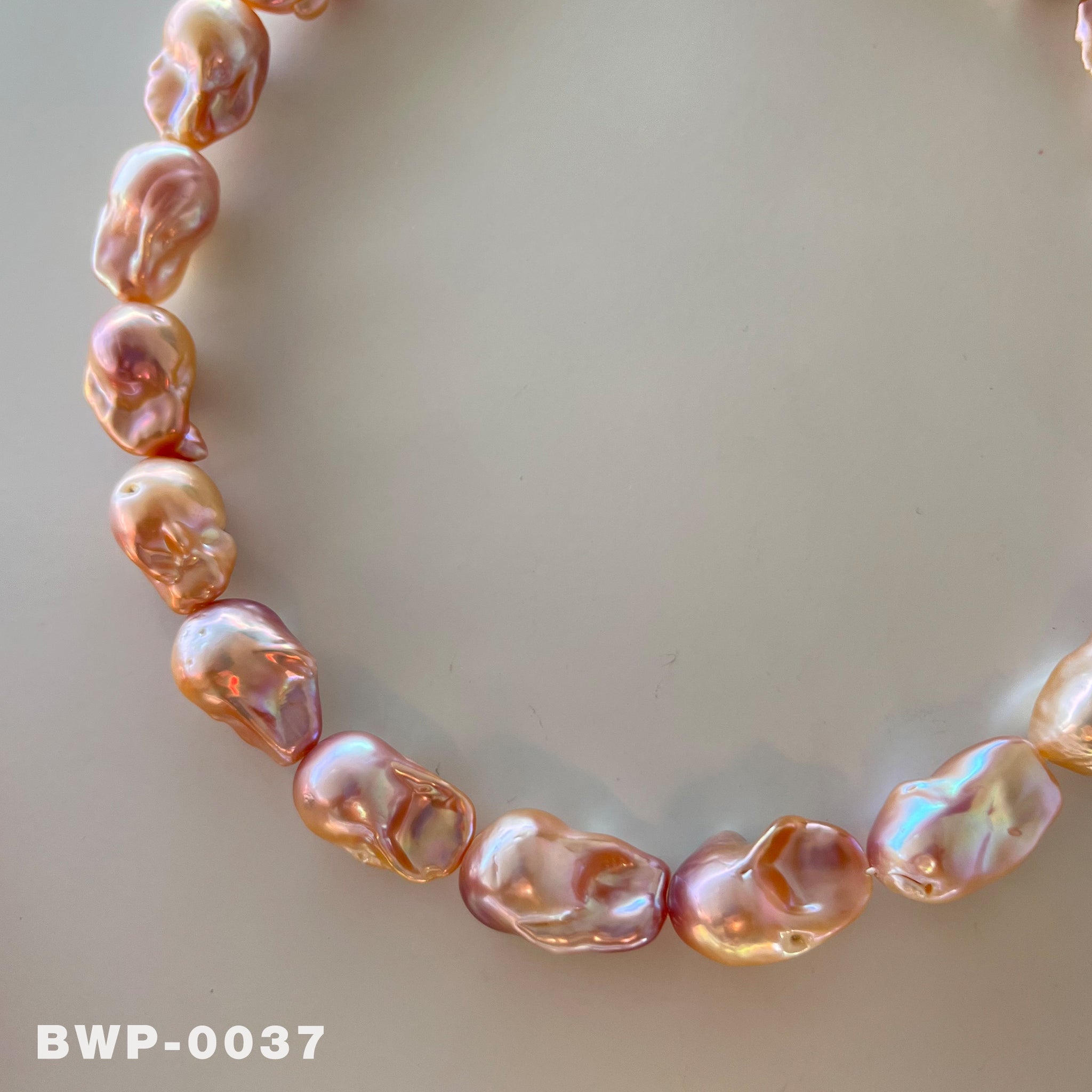 1 Strand 16 inch Gold & Purple Rainbow Flame Baroque pearl necklace(BWP-0037)