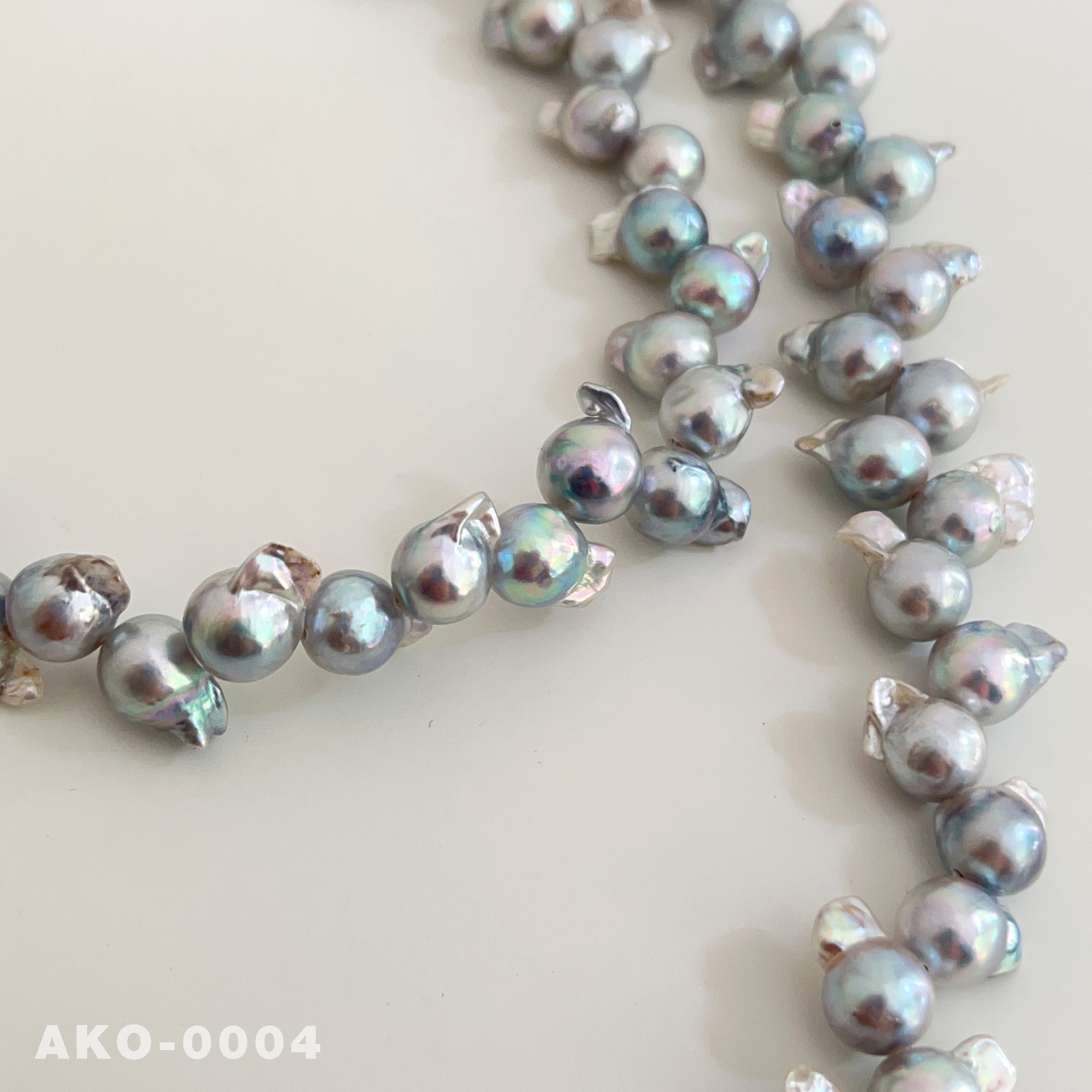 1 Strand Japanese Seawater Akoya Baroque pearl necklace(AKO-0004)