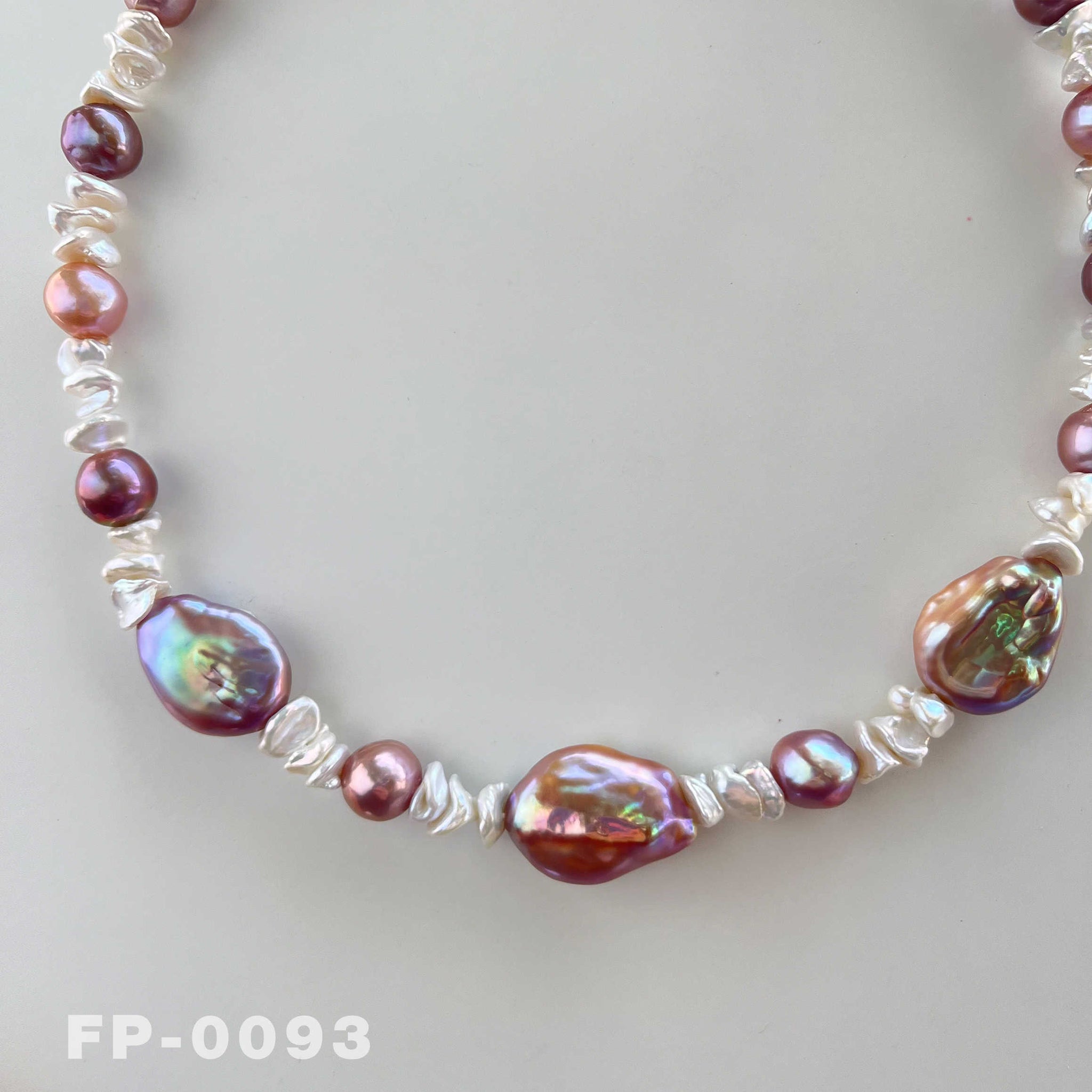 Button Baroque Edison Keshi Pearl Necklace