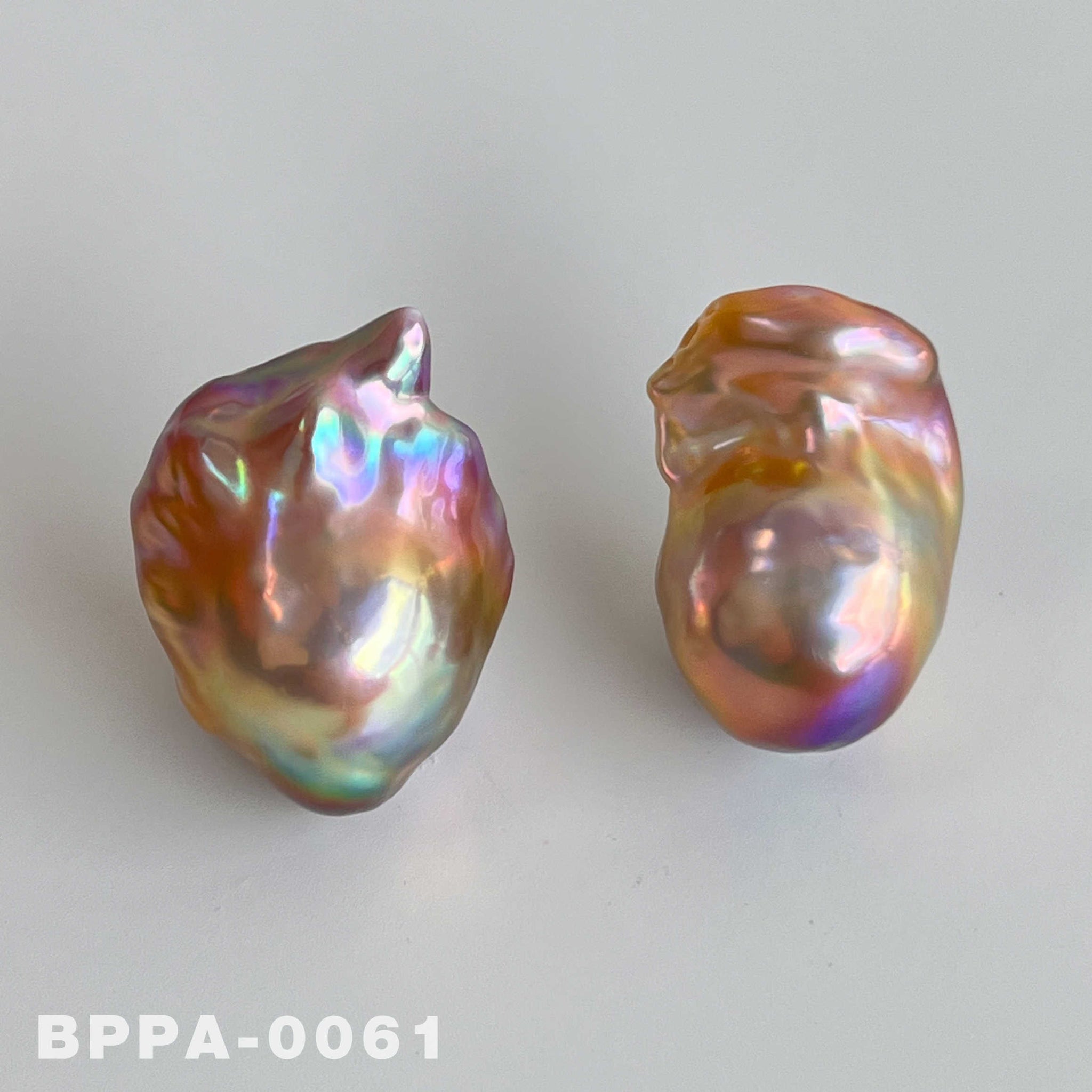 Large Gold and Purple Rainbow Fireball Pearls