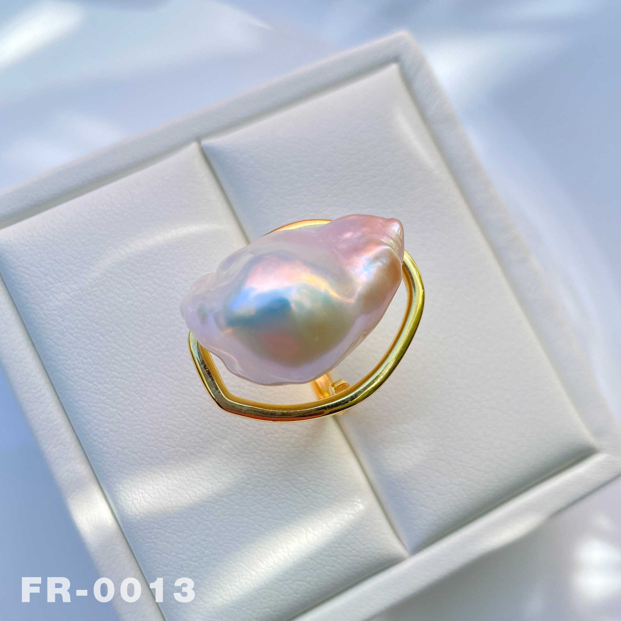 Natural Freshwater Fireball Baroque Pearl Ring