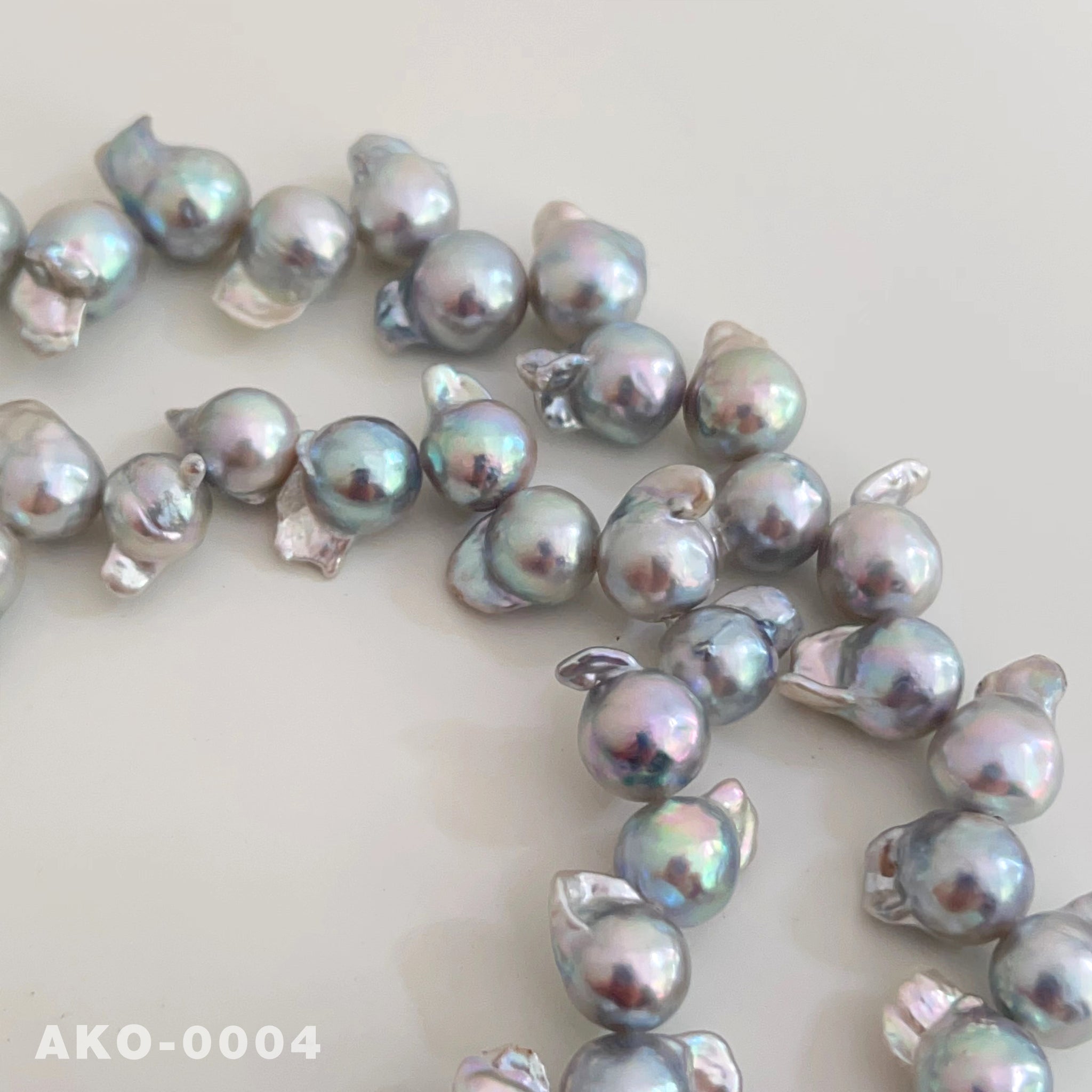 1 Strand Japanese Seawater Akoya Baroque pearl necklace(AKO-0004)