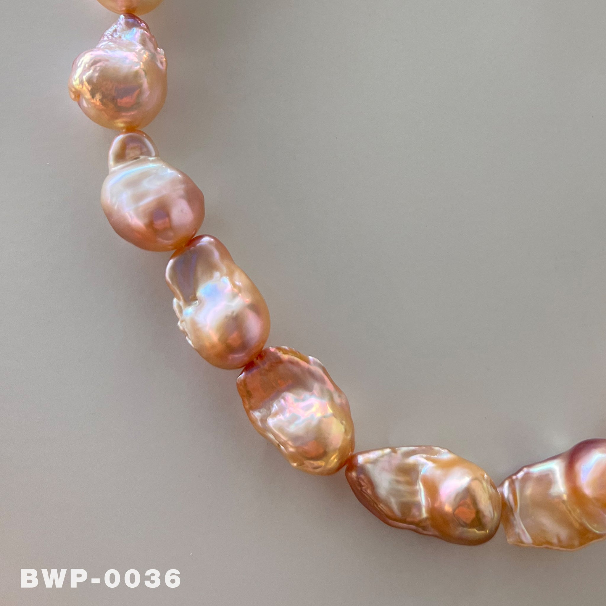 1 Strand 15.9 inches Gold & Purple Rainbow Flame Baroque pearl necklace(BWP-0036)