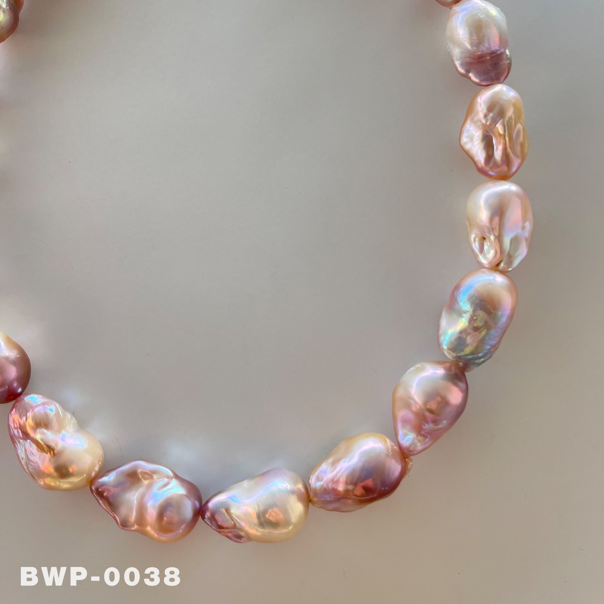 1 Strand 15.7 inches Gold & Purple Rainbow Flame Baroque pearl necklace(BWP-0038)