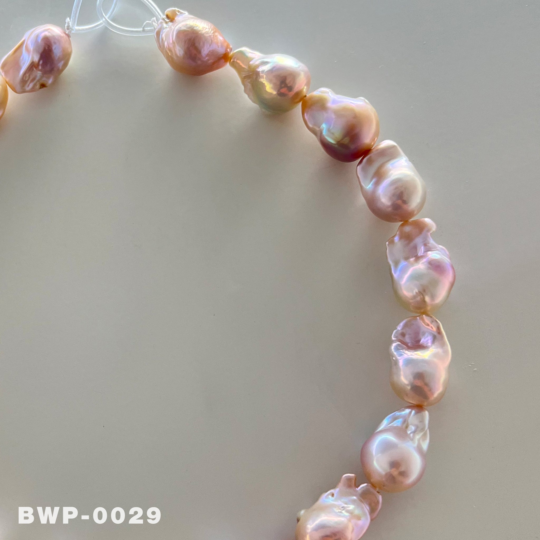 1 Strand 15.8 inches Pink & Purple Rainbow Flame Baroque pearl necklace（BWP-0029）