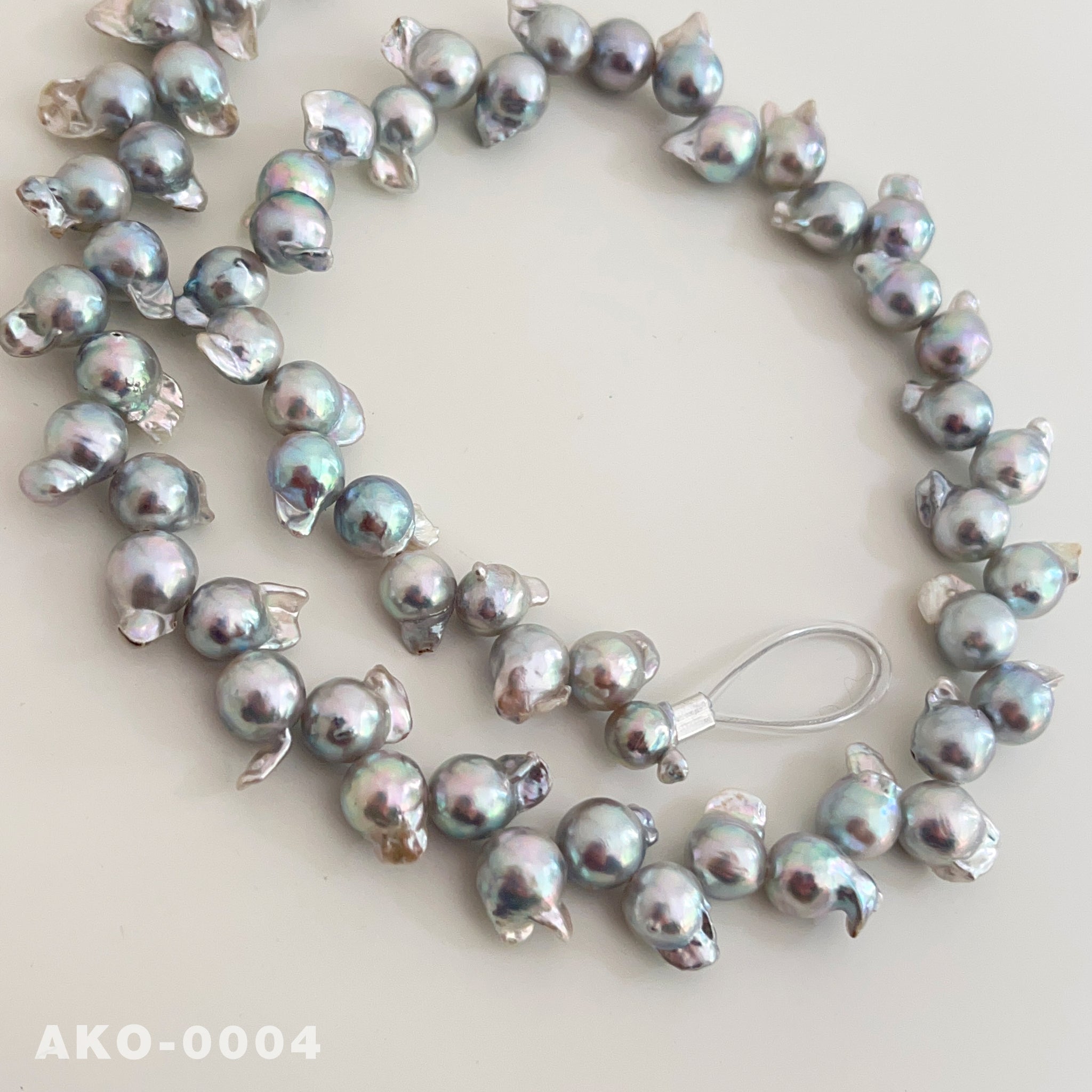 1 Strand Japanese Seawater Akoya Baroque pearl necklace(AKO-0004)