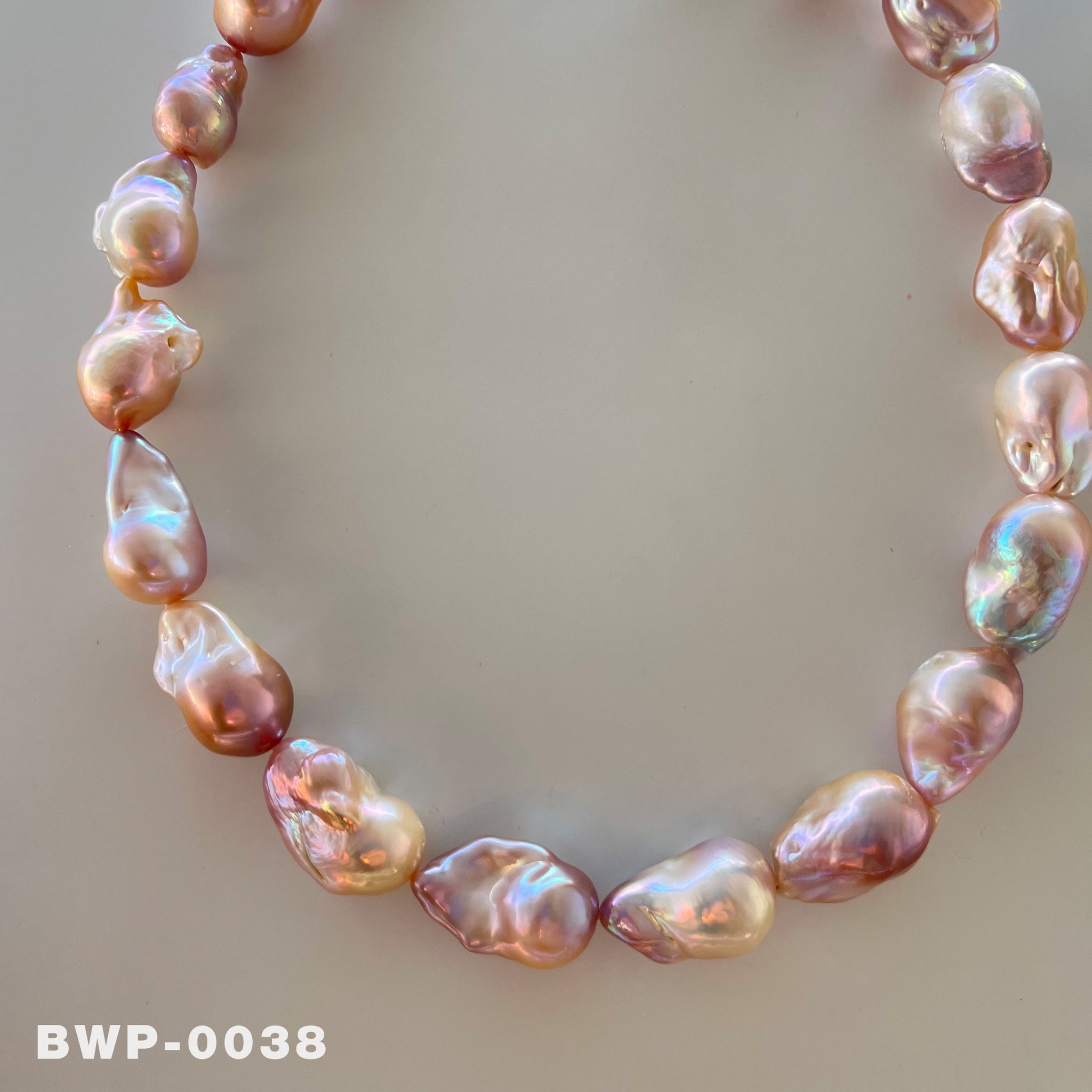 1 Strand 15.7 inches Gold & Purple Rainbow Flame Baroque pearl necklace(BWP-0038)