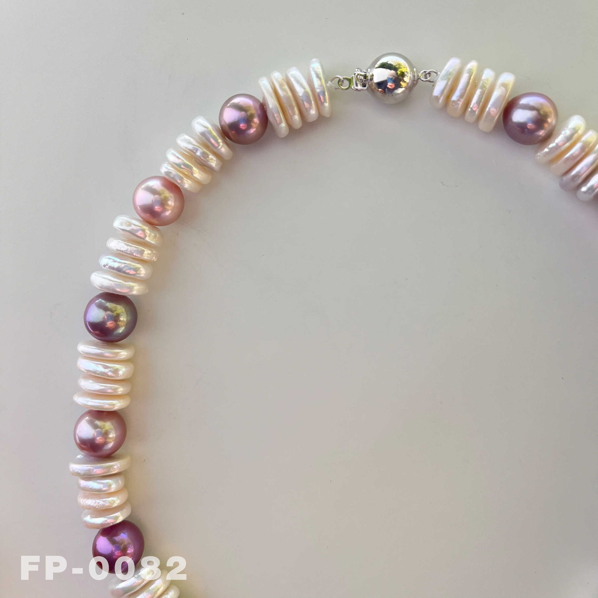 Natural Rainbow Edison and Keshi Pearl Necklace