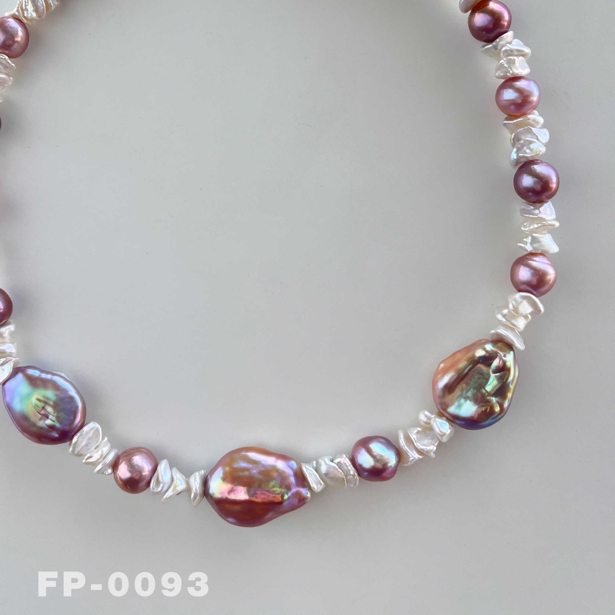 Button Baroque Edison Keshi Pearl Necklace