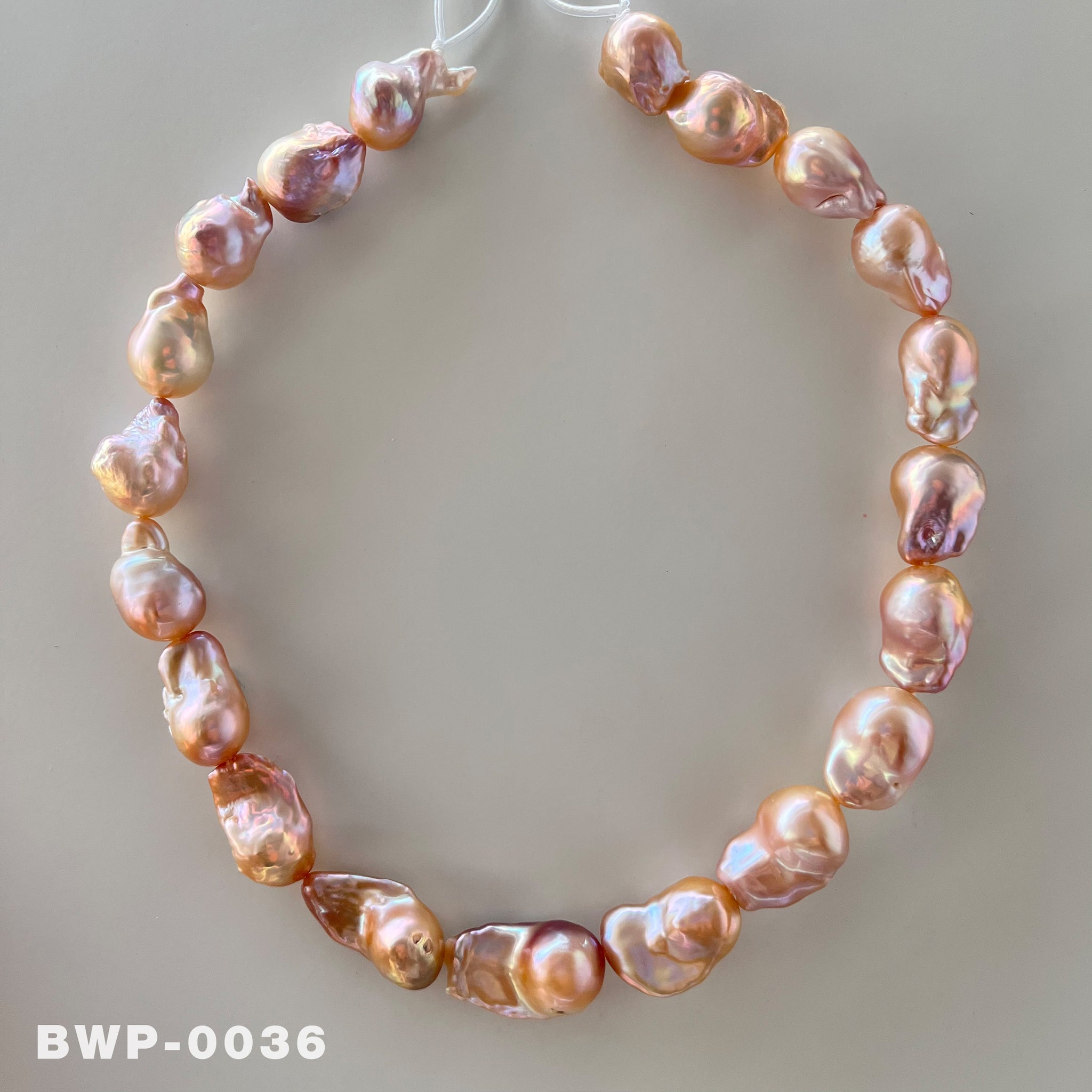 1 Strand 15.9 inches Gold & Purple Rainbow Flame Baroque pearl necklace(BWP-0036)