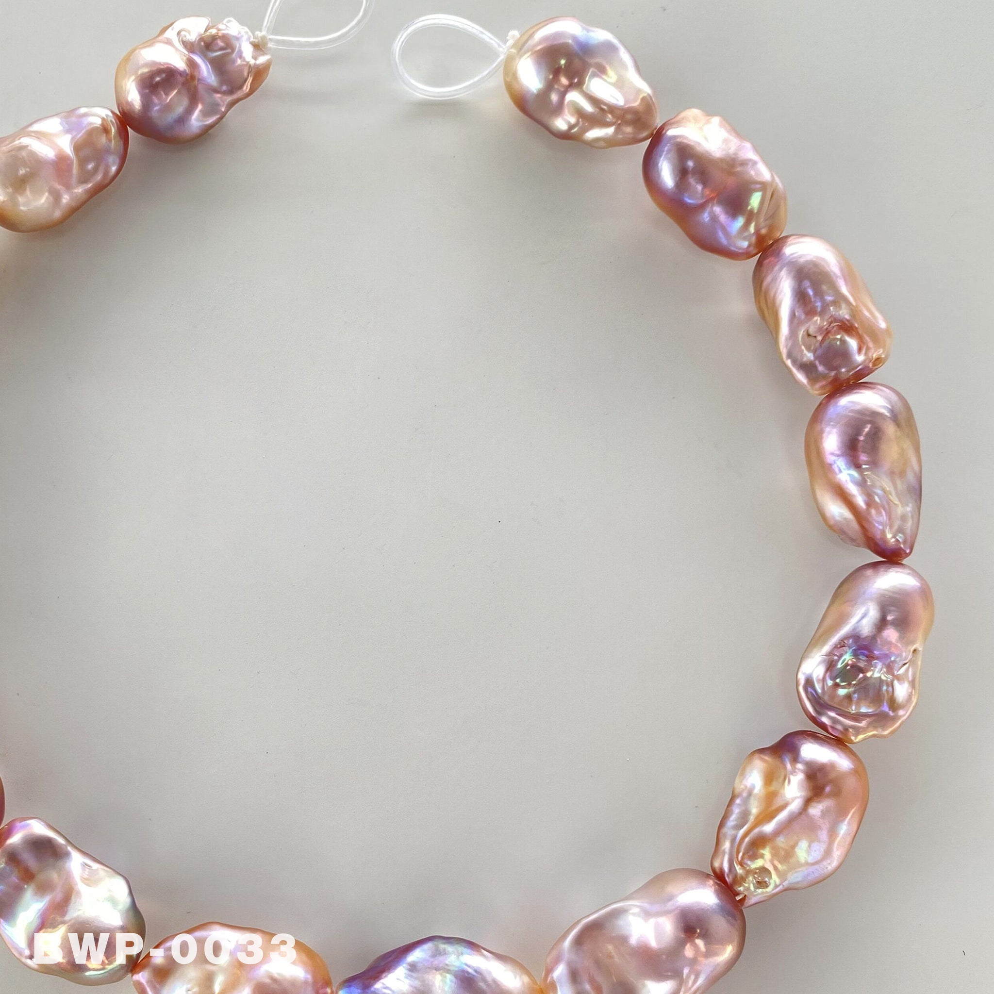 1 Strand 16.2inch Purple & Pink Rainbow Flame Baroque pearl necklace(BWP-0033)