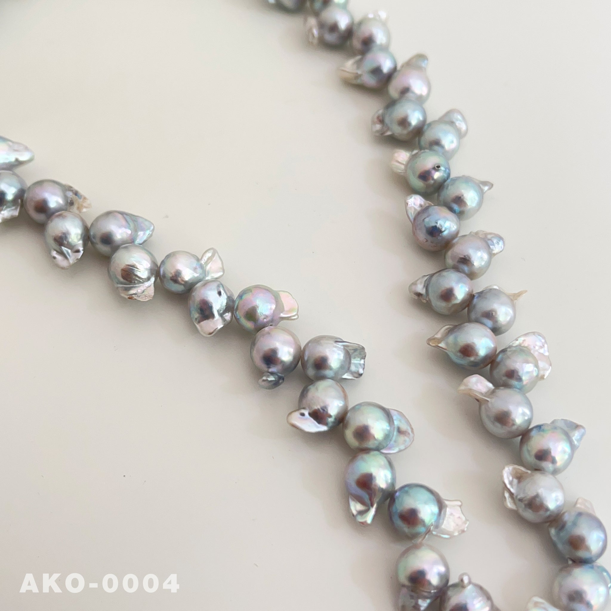 1 Strand Japanese Seawater Akoya Baroque pearl necklace(AKO-0004)