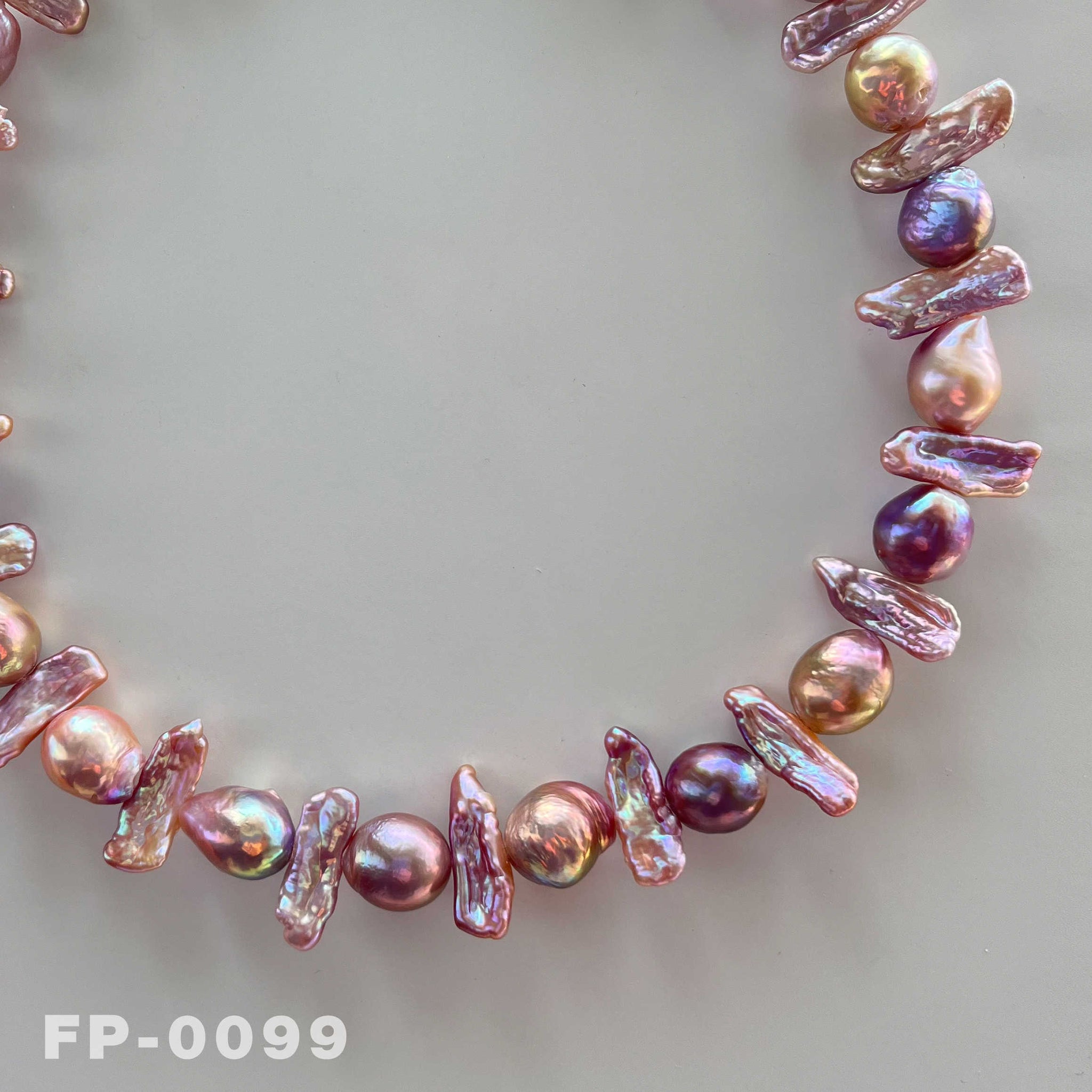 Freshwater Edison Pearl and Biwa Pearl Necklace