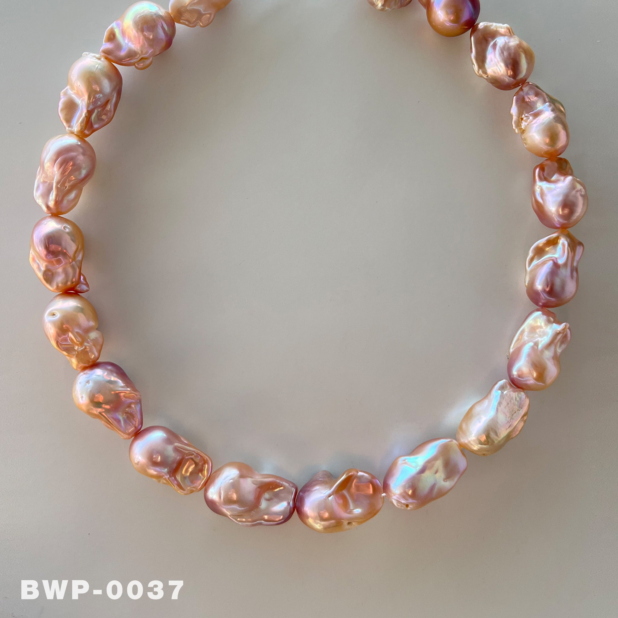 1 Strand 16 inch Gold & Purple Rainbow Flame Baroque pearl necklace(BWP-0037)