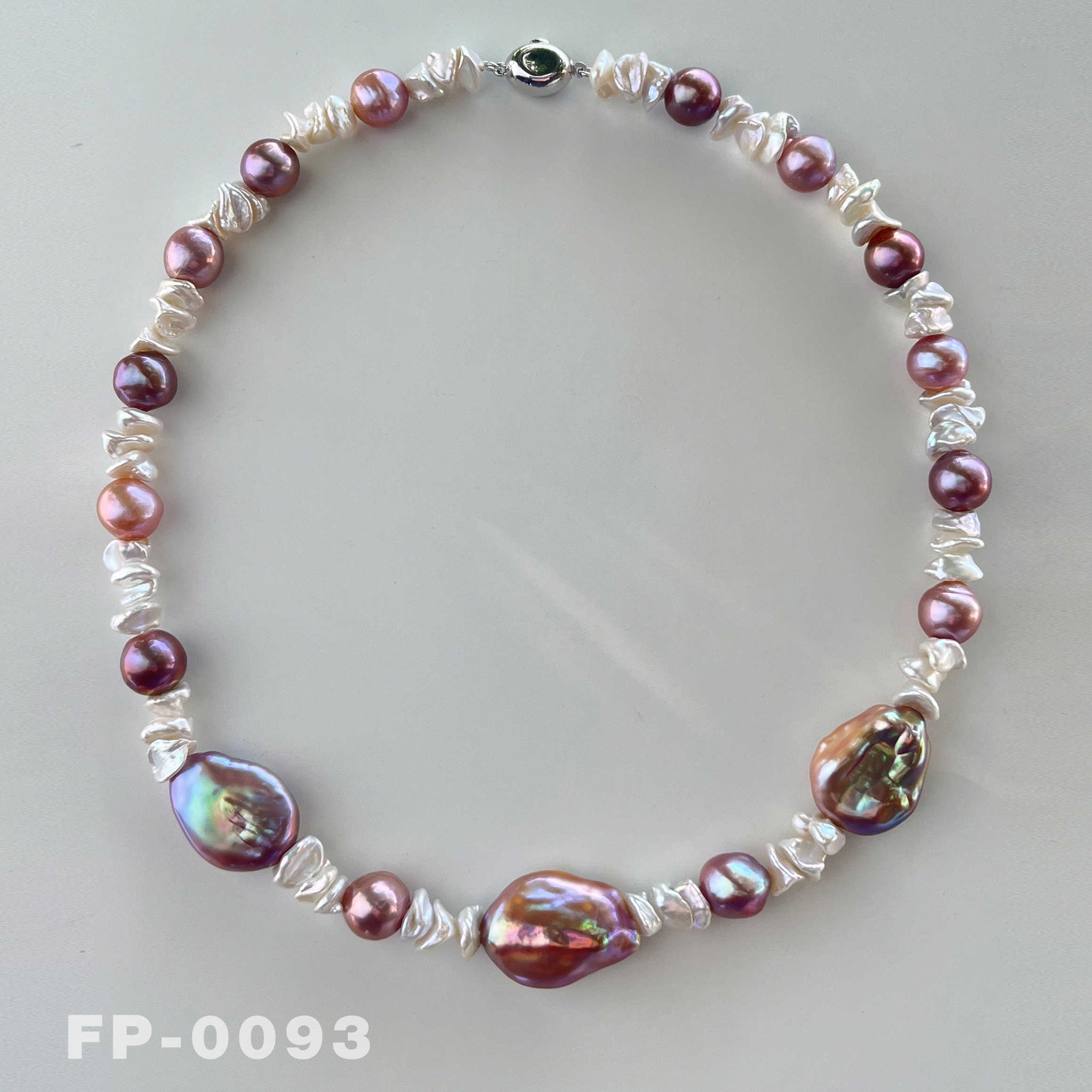 Button Baroque Edison Keshi Pearl Necklace