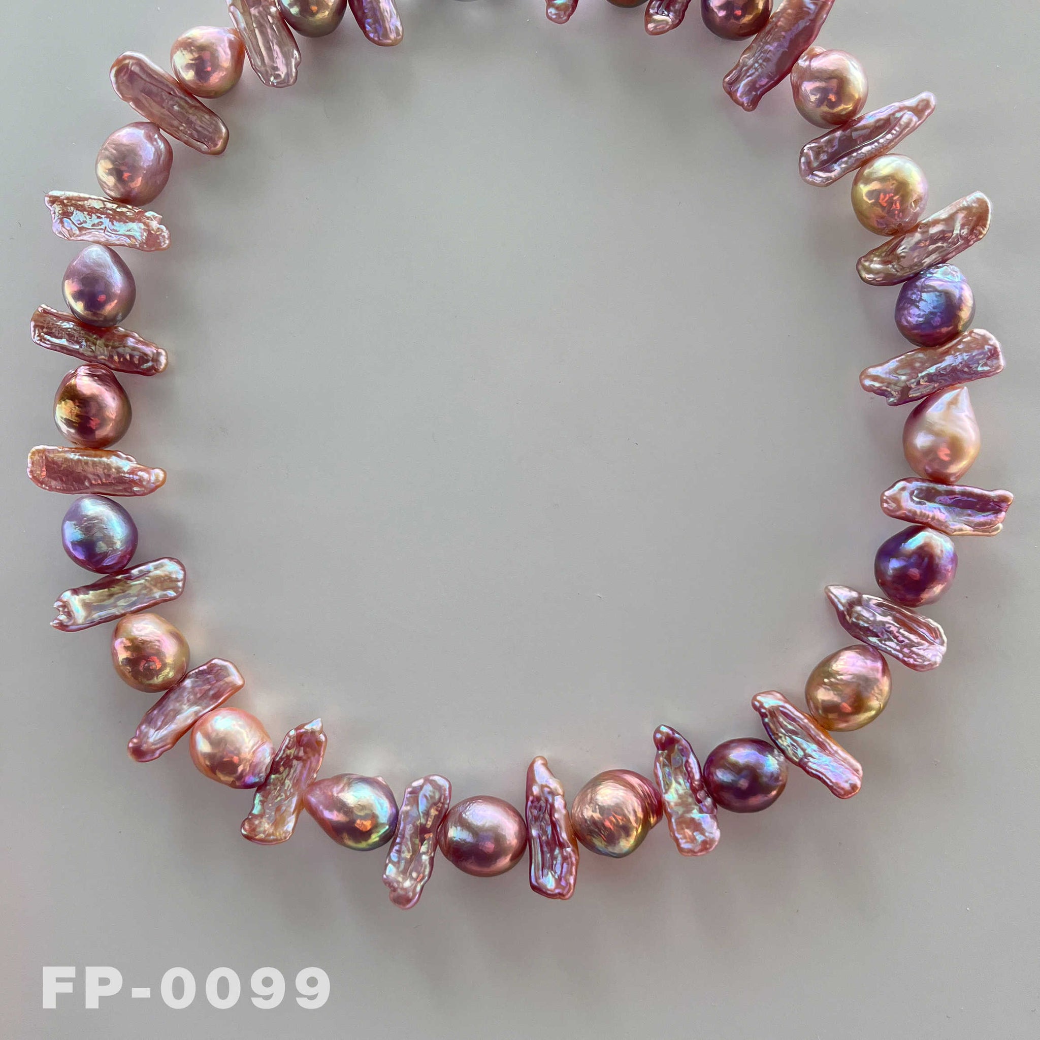 Freshwater Edison Pearl and Biwa Pearl Necklace